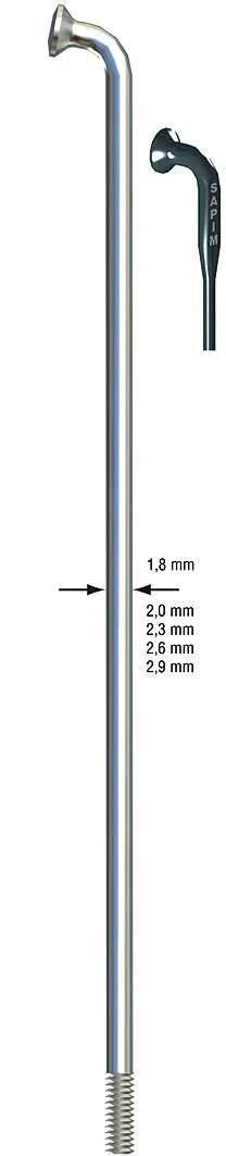 Sapim Speichenführer Speichenführer Edelstahl 2x182mm b