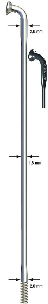 SAPIM SPAAK 14-272L Rennen Edelstahl schwarz ohne Brustwarze (100st)
