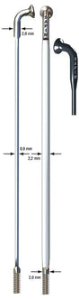 Sapim Messerspeiche CX-Ray Aero Blade Speiche CX-Ray Edelstahl 2x274mm Sil.