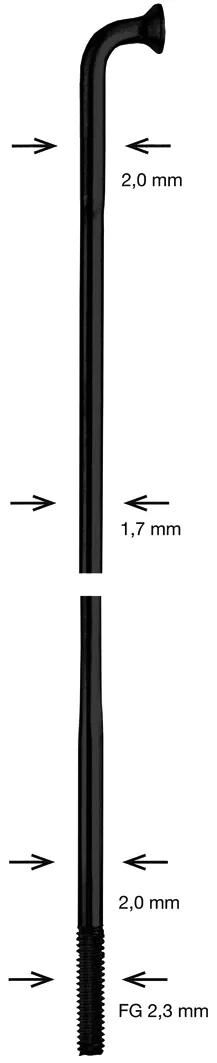 Alpina Speiche Speiche Edelstahl db 2x1,7x2mm 252mm b