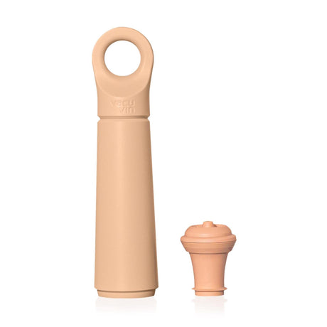 Vacu Vin Wine Saver Loop Terra – Vakuumpumpe für Wein – inklusive wiederverwendbarem Weinverschluss – 98 % recycelter Kunststoff – Terra