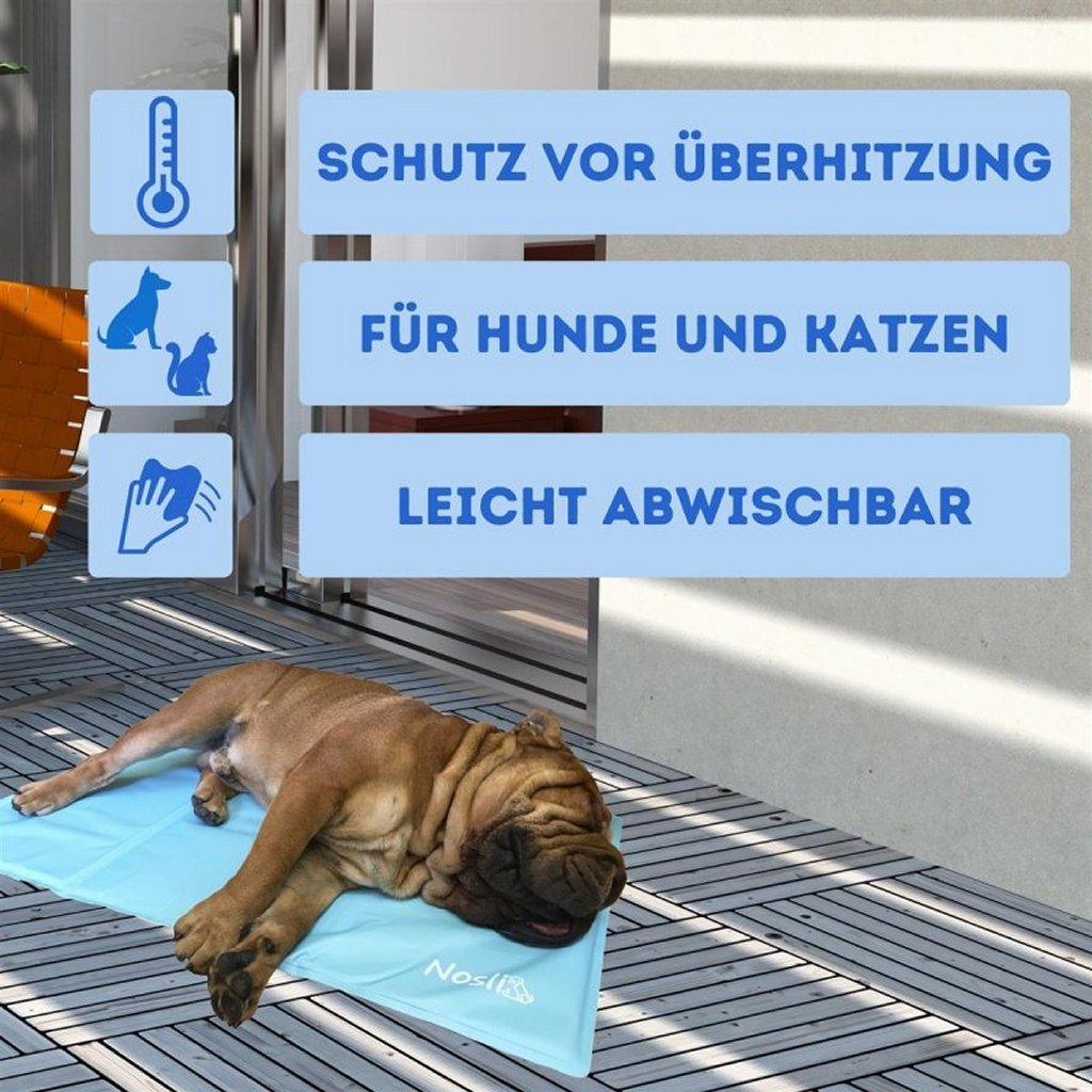 Nosli Nosli selbstkühlende Kühlmatte für Hunde und Katzen 50x90 cm meerblau