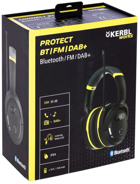 Der Ohrenschützer von Kerbl schützt mit Dabplus-Radio und Bluetooth