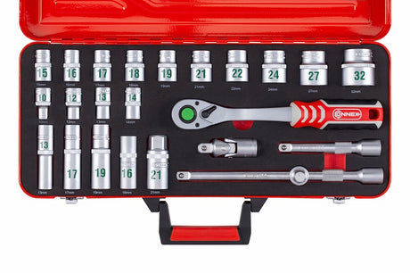 Connex Products Steckschlüsselsatz Profi 1 2 24-teilig