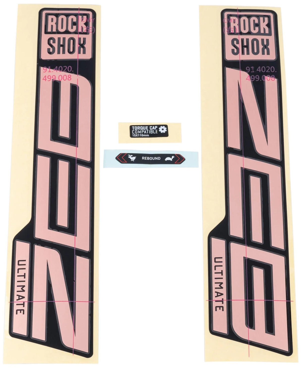 RockShox Dekorset Signature Series Aufkleberset RS Zeb Ult. Kupfer