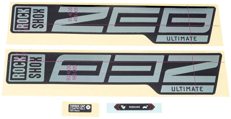 RockShox Dekorset Signature Series Aufkleberset RS Zeb Ult. Regenbogen