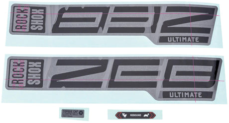 RockShox Dekorset Signature Series Aufkleberset RS Zeb Ult. schwarz