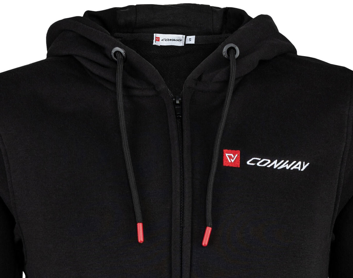 Conway Pulloverjacke mit Kapuze Logoline Kapuzensweatjacke Logoline Größe S Schwarz