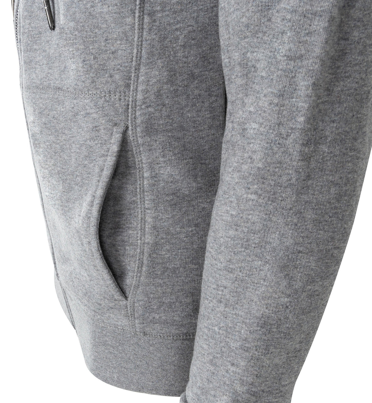 Contec Sweatjacke mit Kapuze, Reißverschluss, hell, CT-Zip, Kapuzenpullover, Reißverschluss, hell, Größe XL, hellgrau