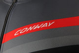 Conway Kurzarmshirt Active Jersey Full Zip SS Jersey Act.Full Zip SS L Grau Schwarz