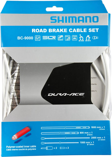 Shimano Bremskabelsatz Dura Ace BC-9000 BR. Kabelsatz da BC9000 Shim. weiß
