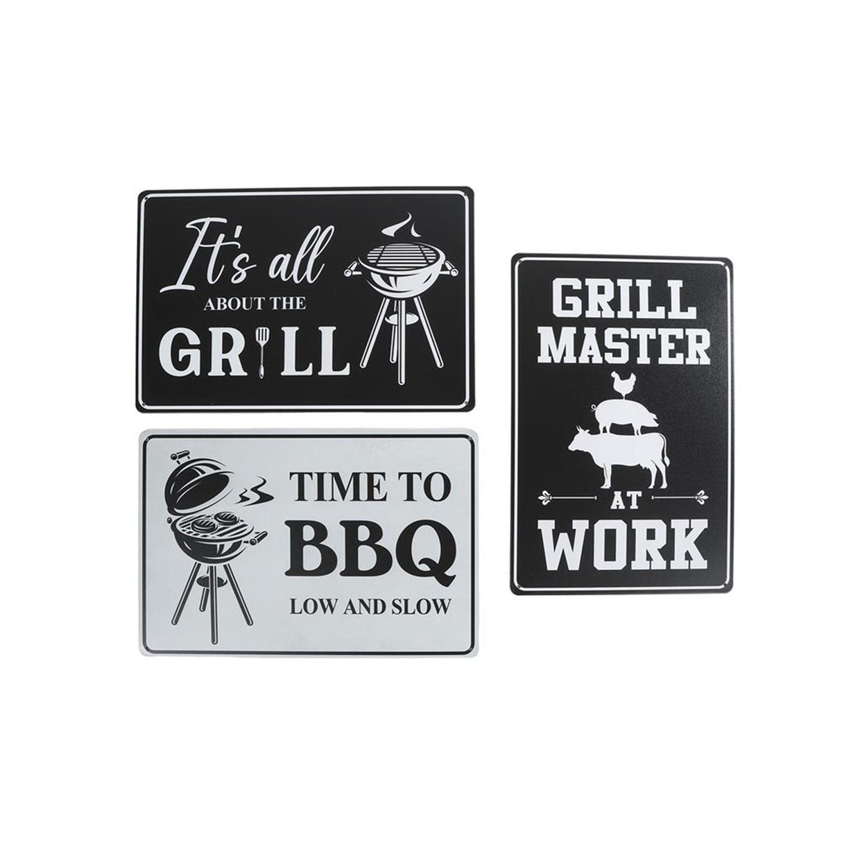 Wandplatte BBQ Grill Metall 20x30cm