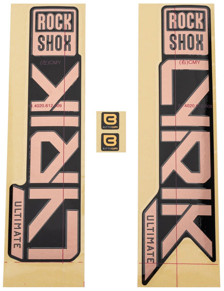RockShox Dekorset Aufkleberset RS Matt Kupfer Lyric Ult 27 29 Matt-Cop.
