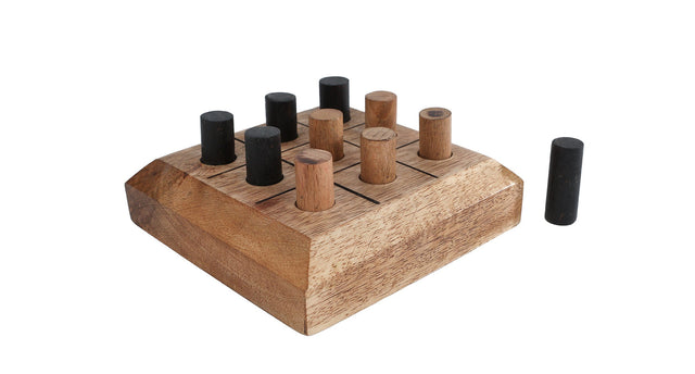 Tic tac toe ben naturel mango 11x11x4,5cm