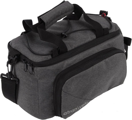 Atranvelo Gepäckträgertasche Zap Avs Kofferraumtasche at.Velo Zap Avs Grau Schwarz