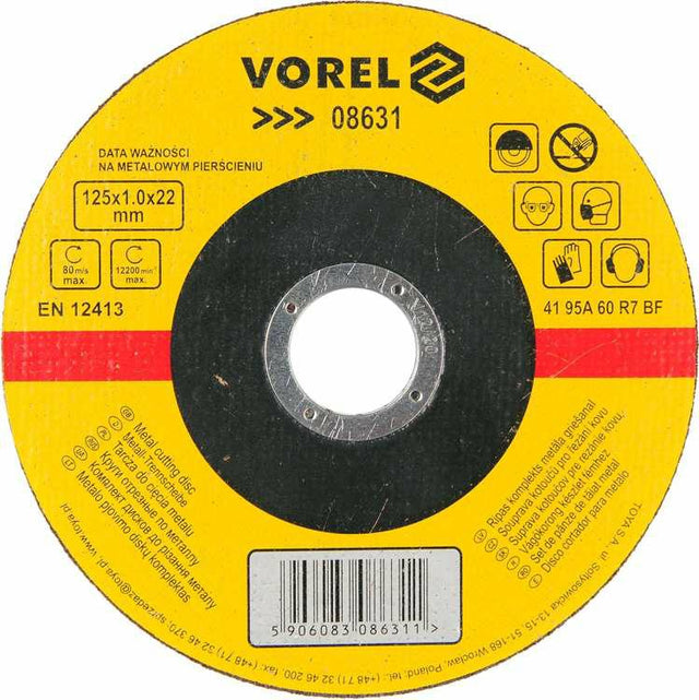 Vorel metalen schild 125*1,0mm