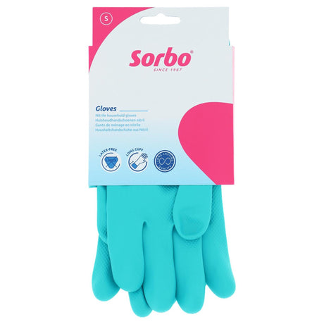 Sorbo latexfreie Haushaltshandschuhe S – Nitril-Reinigungshandschuhe – wiederverwendbar – blau