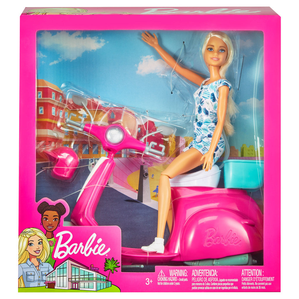 Barbie-Puppe mit Roller