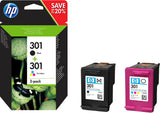 HP 301 ZW und KL Action Pack N9J72AE
