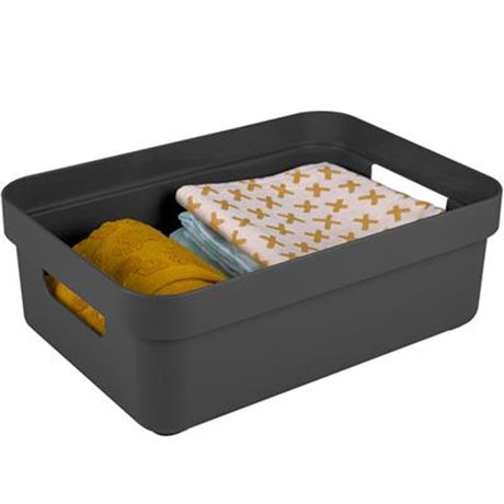 Sunware Sigma Home Aufbewahrungsbox 9l Anthrazit 35,2 x 25,3 x 12,2 cm