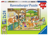 Ravensburger Puzzle Happy Farm Life – 2x24 Teile – Kinderpuzzle