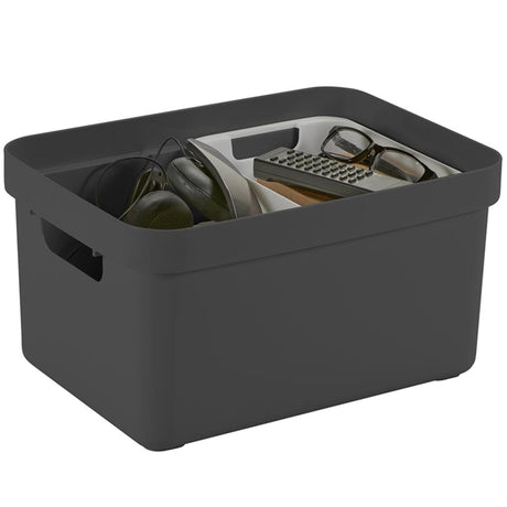 Sunware Sigma Home Aufbewahrungsbox 13l Anthrazit 35,2 x 25,3 x 18,3 cm