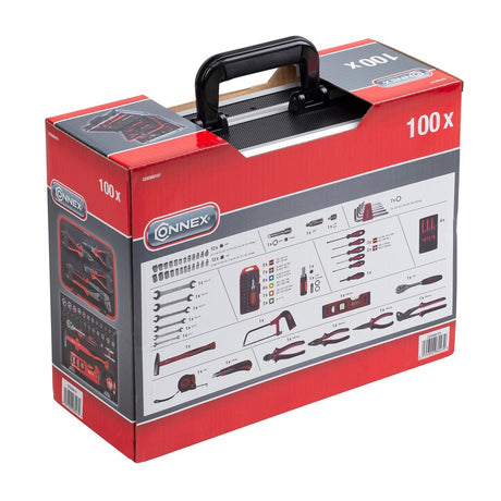 Connex Produkte Werkzeugkoffer 100-teiliger Aluminiumkoffer
