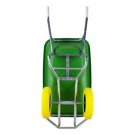 Fort producten kruiwagen f s 165l groen hdpe bak 2 wiel nooitmeerlek