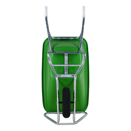 Fort Products Schubkarre F S 165l grüner HDPE-Behälter mit verzinktem Boden