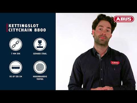 Abus CityChain 8800 120 Rot - Kettenschloss 120 cm