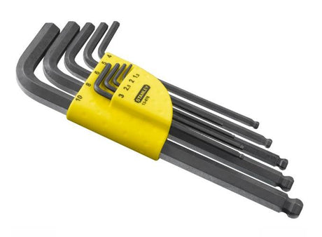 Stanley 1-13 Serie – Inbusschlüsselsatz – 9 Stück – 1,5–10 mm – Kugelkopf