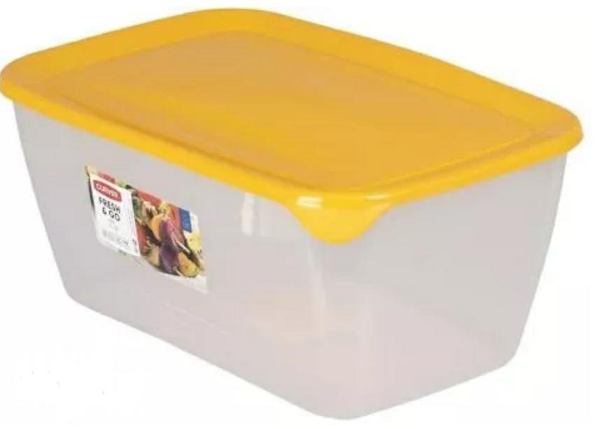 Curver vers go rechthoekige levensmiddelencontainer 5l ♪ yellow transparant ♪