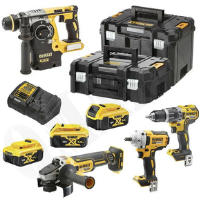 Dewalt combo set 18v dck428p3t (dcf891, dcd796, dcg405, dch273) 3x5,0ah tstak