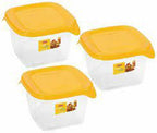 Curver een set vierkante containers 3szt 1,2l