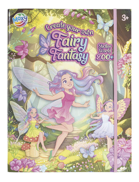 Moxy Fairy Fantasy Stickerbuch 33x25cm, 20 Seiten 6 Stickerbögen (+ 200 Sticker)