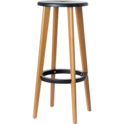 Hohe Hocker powered by Paperflow, holzige Buche, Polypropylen, Stahl