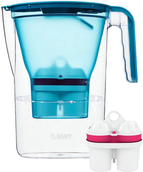 Bwt vida waterkan, 2,6 l – blauw + 1 magnesium-gemineraliseerd waterfilterpatroon