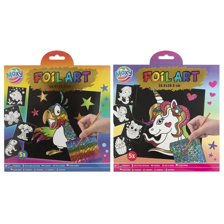 Moxy Kratzkunst mit Stift 21,5x21,5cm