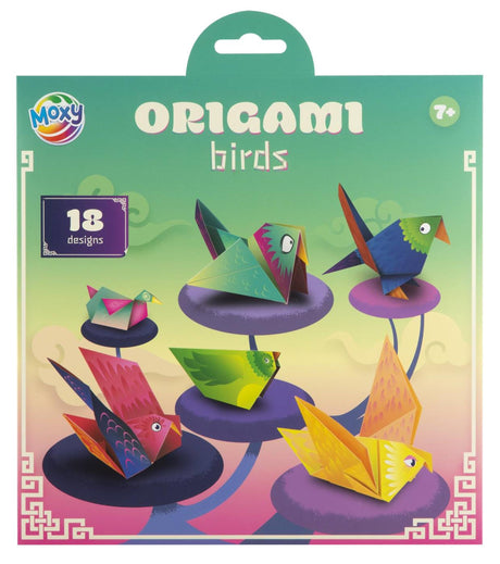 Moxy Origami, 19,5 x 19,5 cm, 12 Blatt, 2 verschiedene Tiere, Vögel