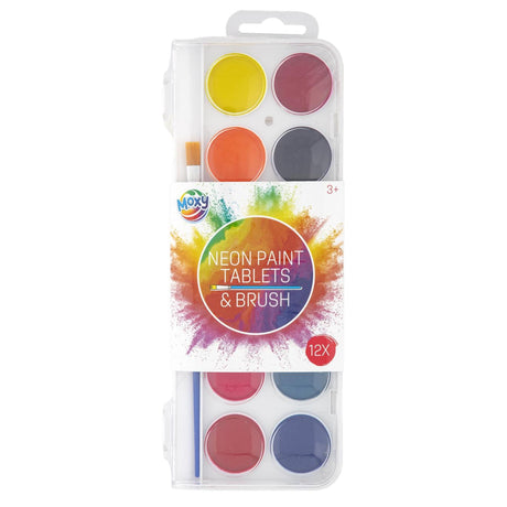 Kreative Bastelgruppe, Farbpalette Neon mit Pinsel
