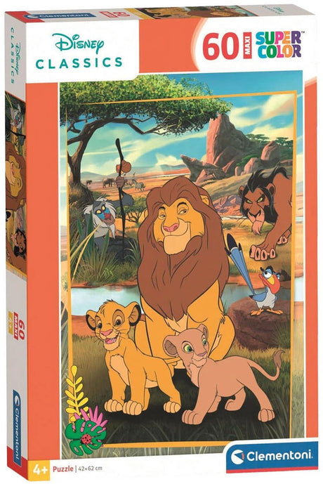 Clementoni Maxi-Puzzle Der König der Löwen – 60 Teile.