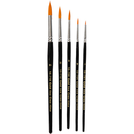Creativ Company Gold Line Pinsel runden, 5st.