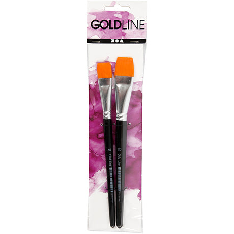 Creativ Company Gold Line Pinsel flach, 2st.