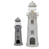 Boltze Home Laterne Leuchtturm Set 2-teilig H54-75cm