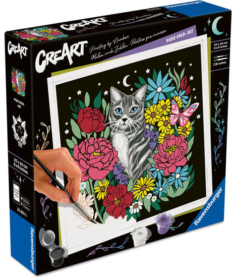 Ravensburger Malen-nach-Zahlen-Set Pixie Cold Kat Kreativpaket.