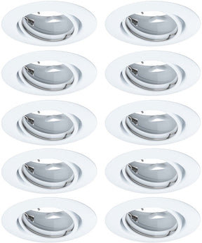 Paulmann inbouwlamp base basisset zwenkbaar rond 90 mm 20° gu10 max. 10w 230v dimbaar wit