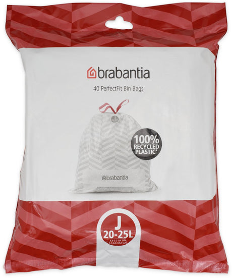 Brabantia Perfectfit Müllsäcke – 20 25 l – Code J – 40 Stück