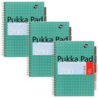 Vorlesungsblock Pukka A4+ metallic grün