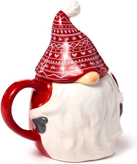 Skandinavischer Weihnachtszwerg-Keramikbecher