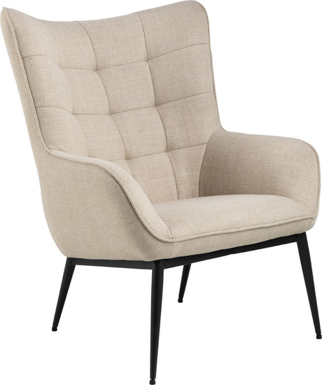 Giga living fauteuil beige stof - 77x89,5x99cm - vera -